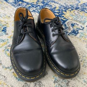 Matte Black Dr Martens Oxford Shoes